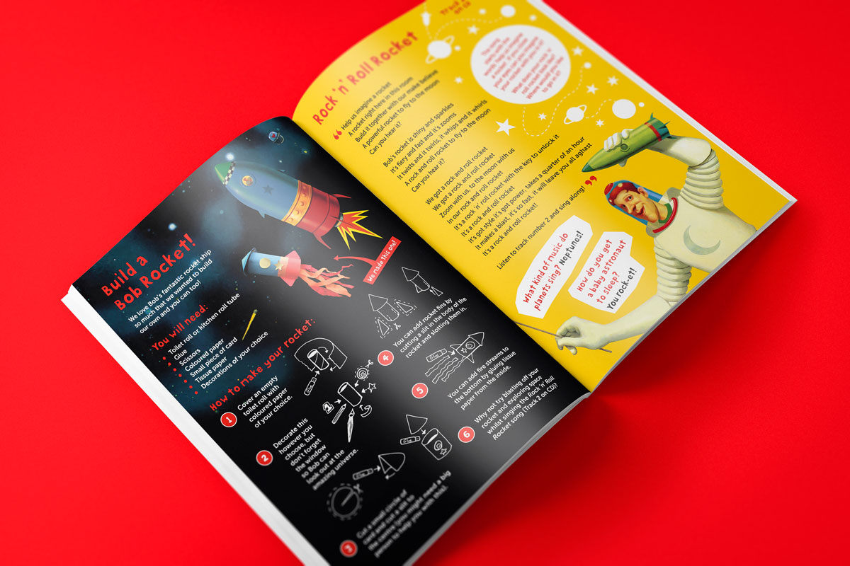 Bob Rules Fanzine page layout design mock-up