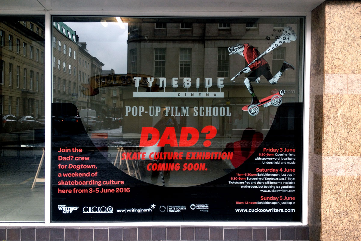 Window display design of DAD? skate culture exhibition
