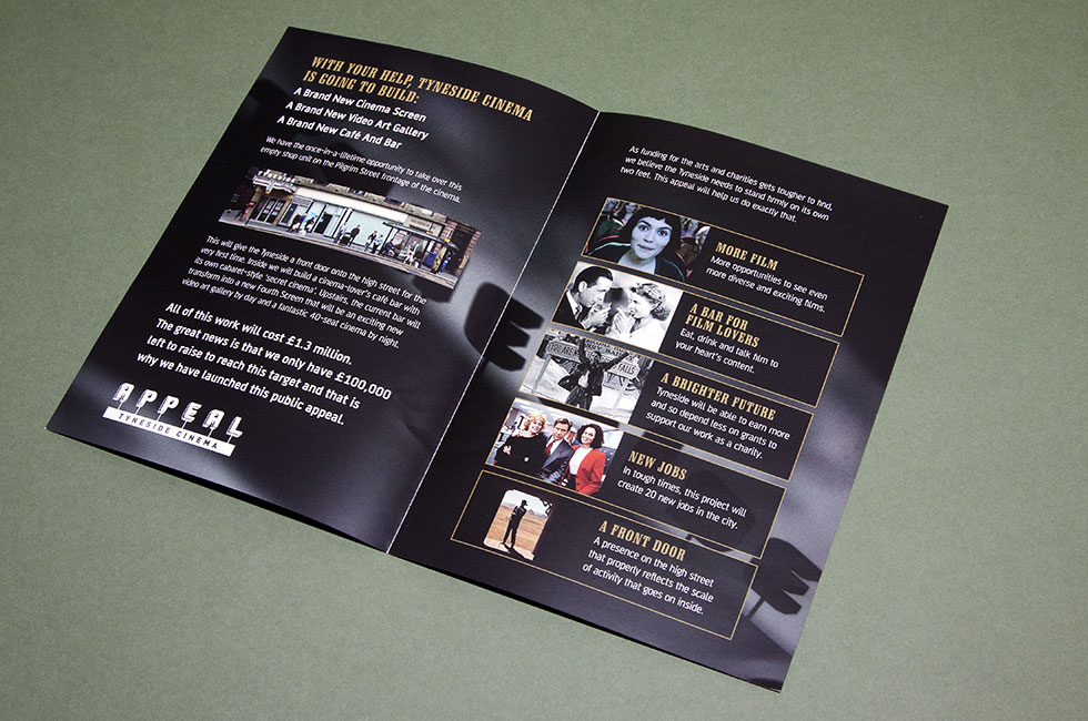Tyneside Cinema Appeal leaflet design