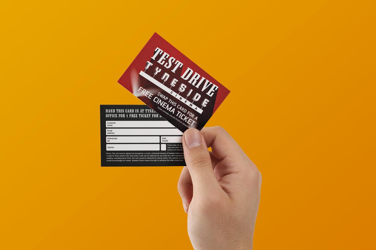 Hands holding a Tyneside Cinema discount card