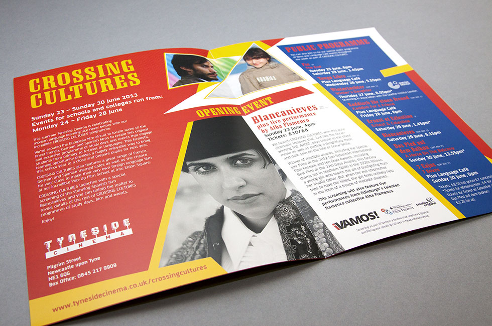 Crossing Cultures event programme layout design