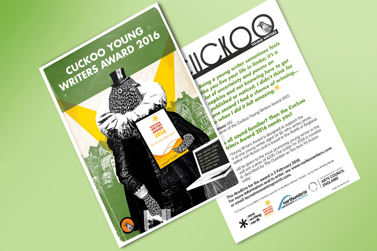 Cuckoo Young Writers postcard design