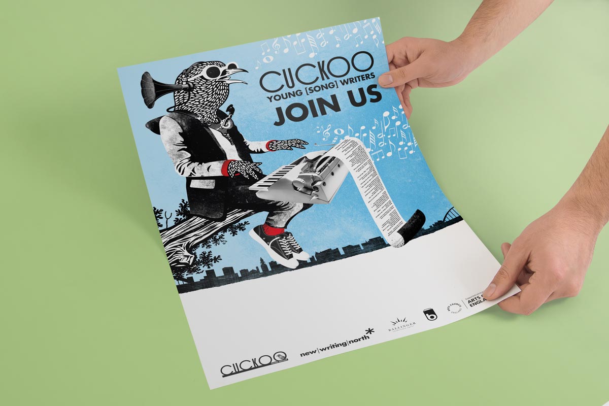 Cuckoo Young Song Writers poster design mock-up