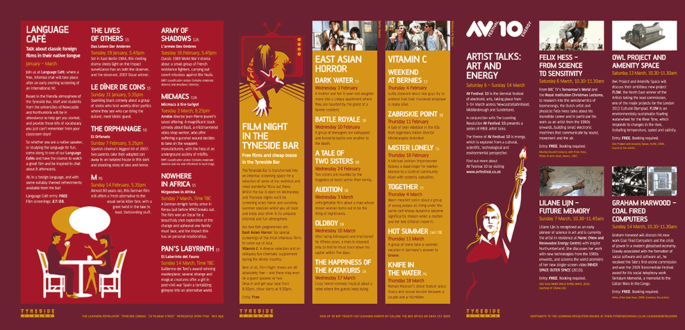 The Learning Revolution brochure layout design