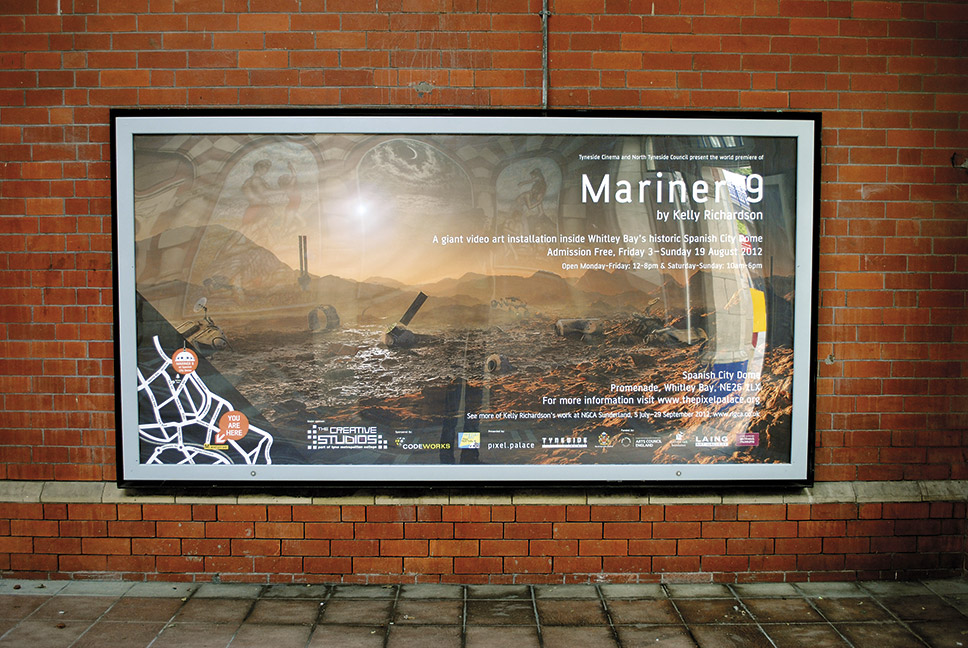 Mariner 9 12-sheet poster on display at Whitley Bay Metro station