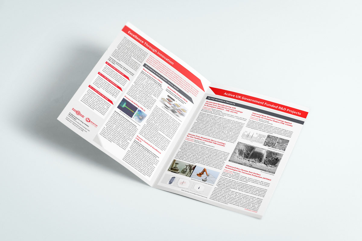 Monitor Coatings leaflet layout design mockup