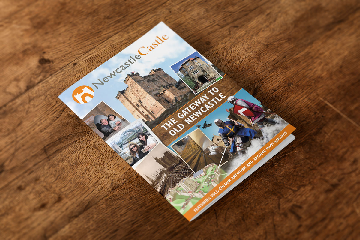Newcastle Castle guidebook cover design