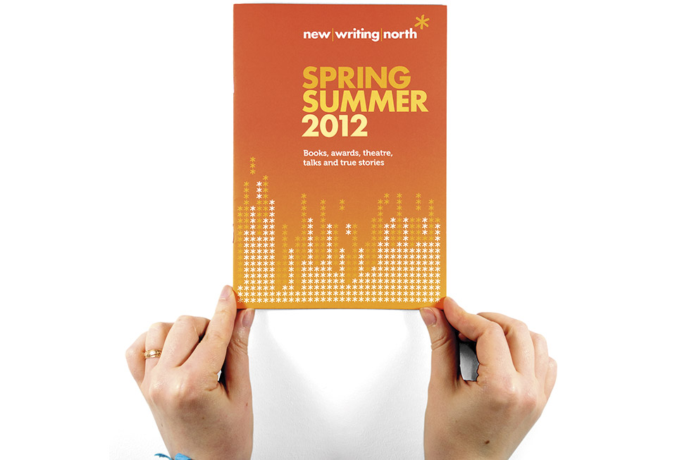 New Writing North events brochure cover design