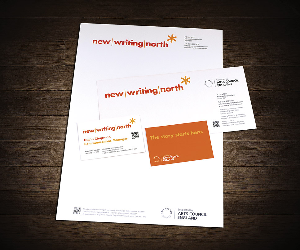 New Writing North stationery design