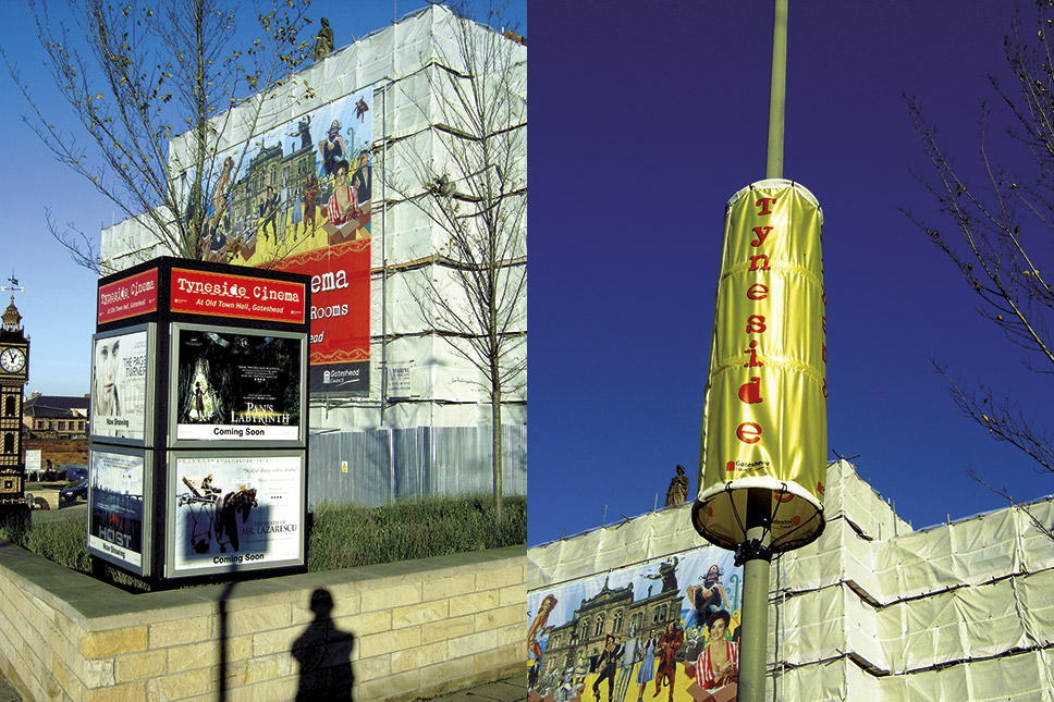 Signage designs for Tyneside Cinema at Old Town Hall, Gateshead