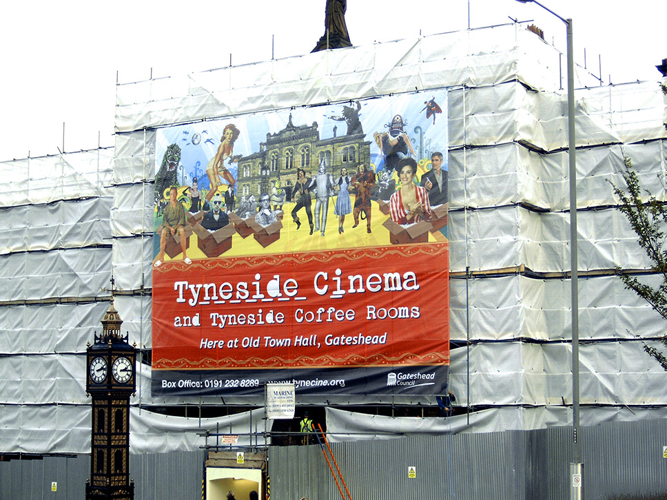 Building Wrap design for Tyneside Cinema at Old Town Hall, Gateshead