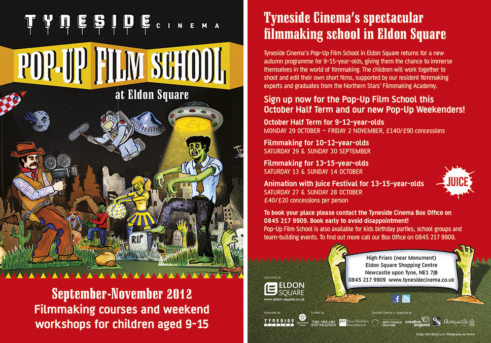 Pop-Up Film School leaflet design
