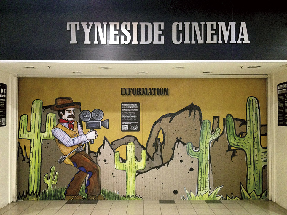 Pop-Up Film School shop hoarding design at intu Eldon Square