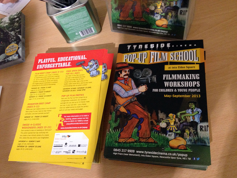 Pop-Up Film School leaflet design