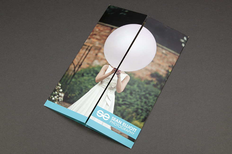 Sean Elliott Photography gatefold leaflet mock-up