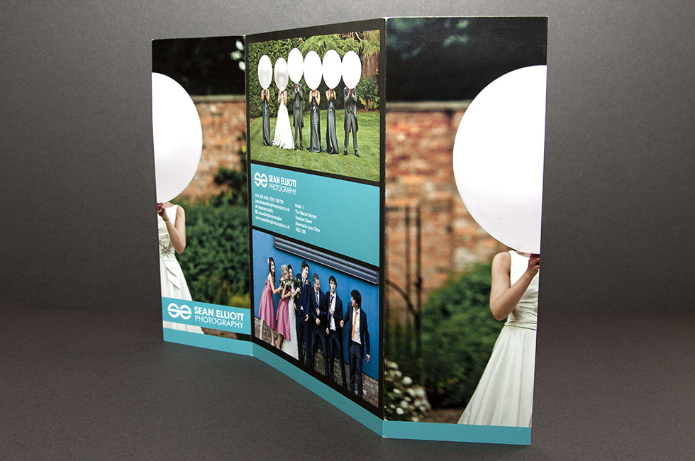 Sean Elliott Photography gatefold leaflet mock-up