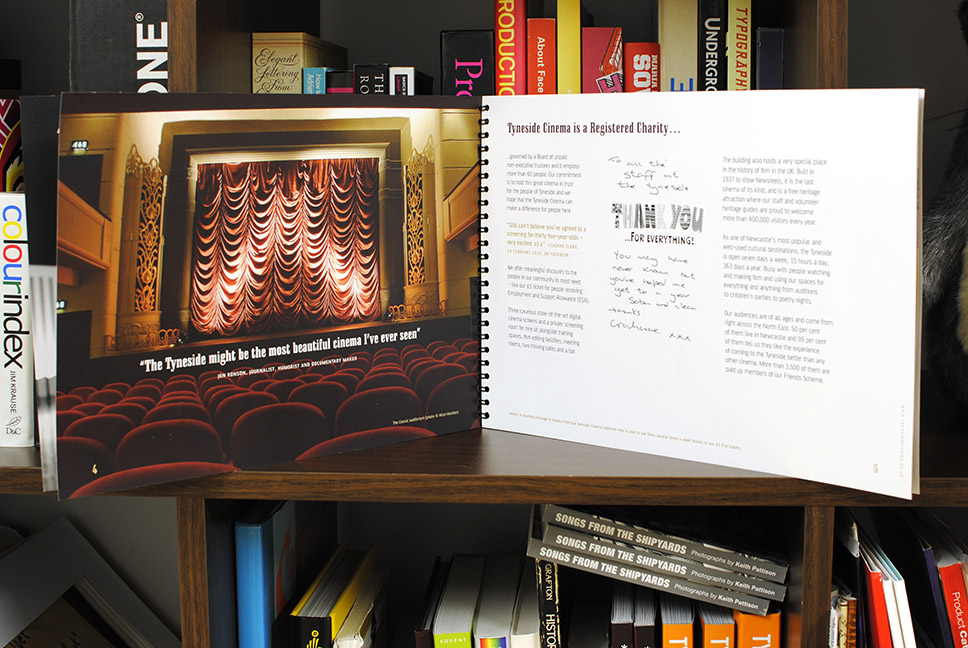 Tyneside Cinema Corporate Report page layout design
